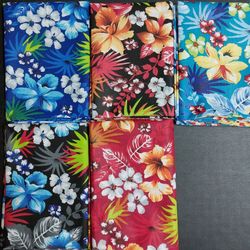 Poly cotton Hawaiian Print Fabric $ 6 Yard