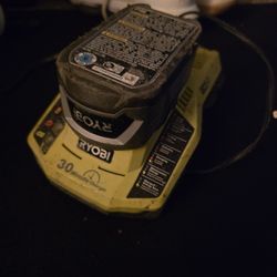 Ryobi Charger And 4ah Lithium 18v Battery 