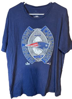 New England Patriots Fanatics Super Bowl LIII Champions Men's T-Shirt Blue XL