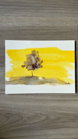 Original Watercolor Painting – Lone Tree