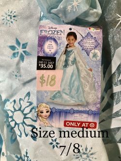 NEW Elsa Halloween Costume size medium 7/8 (Frozen)