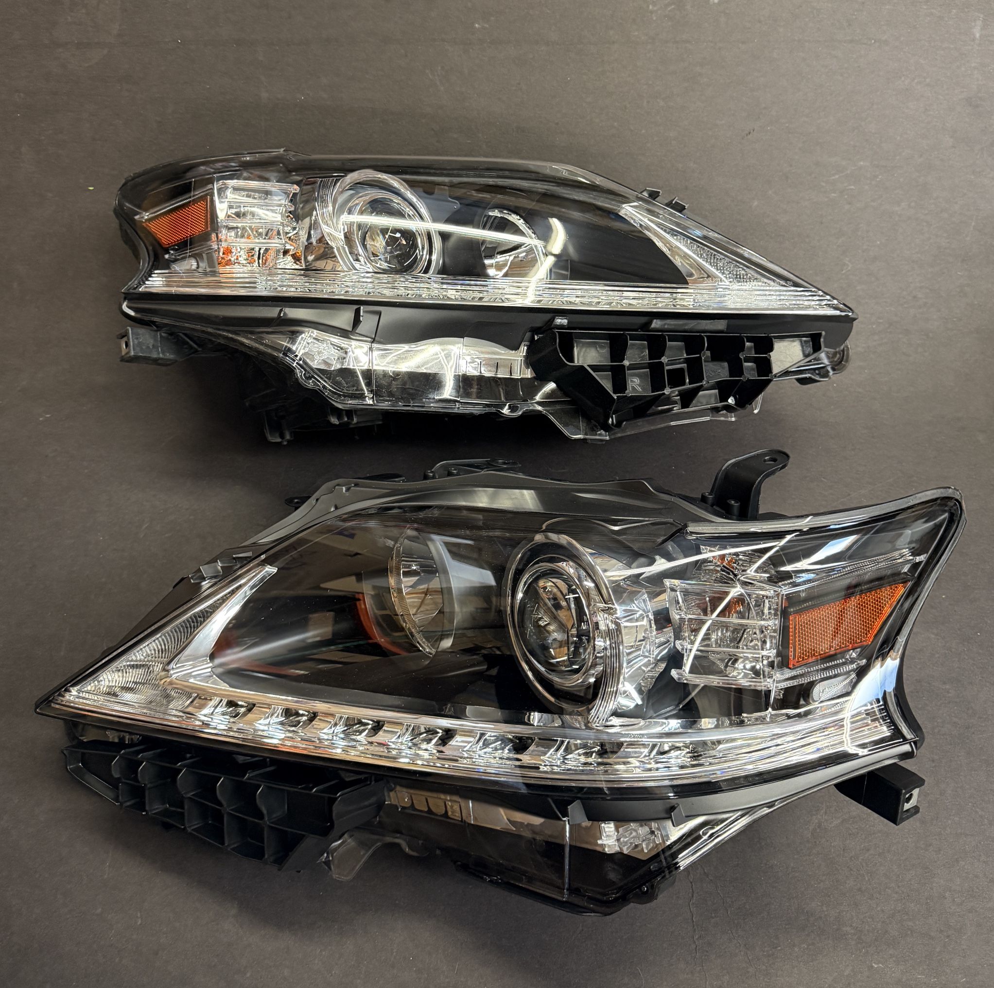 Pair LED Headlights Assembly 2013-2015 Lexus RX350 RX450H HID Projector Headlamps Left Right Side 