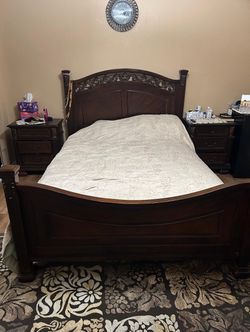 Queen size Bed & Mattress plus 2 night stands (Need Gone ASAP)