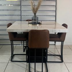 Dinning Set Marble 4 / juego de Mesa 4 sillas 