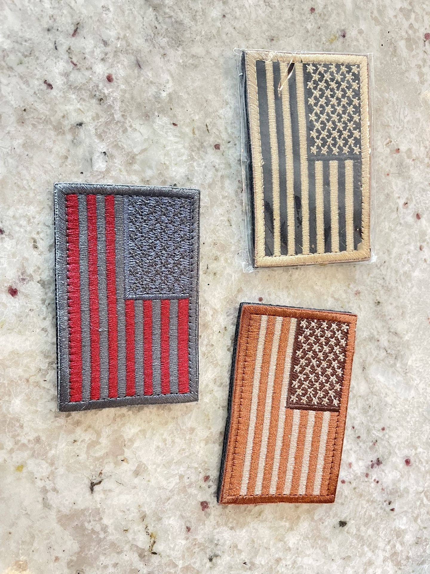 3x2 Inch American Flag Velcro Patches