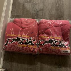 Pink Sp5der Hoodies 