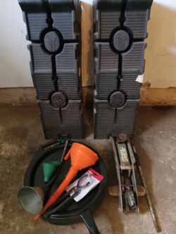 Ramps , hydraulic  jack plus more