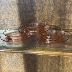 Pink Depression Glass Bowls 