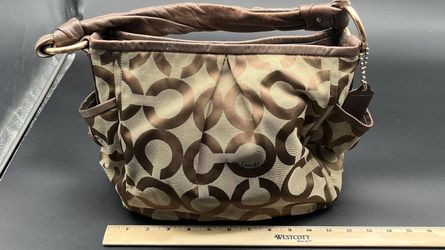 Coach Ergo Signature Brown Canvas Leather Shoulder Bag Purse L0882-13427