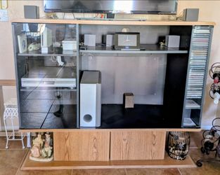 $150 OBO Width 5 ft, Height: 49" Entertainment Center. Good condition.