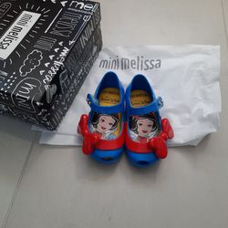 Mini Melissa Snow White Flat Shoes Baby Size 5