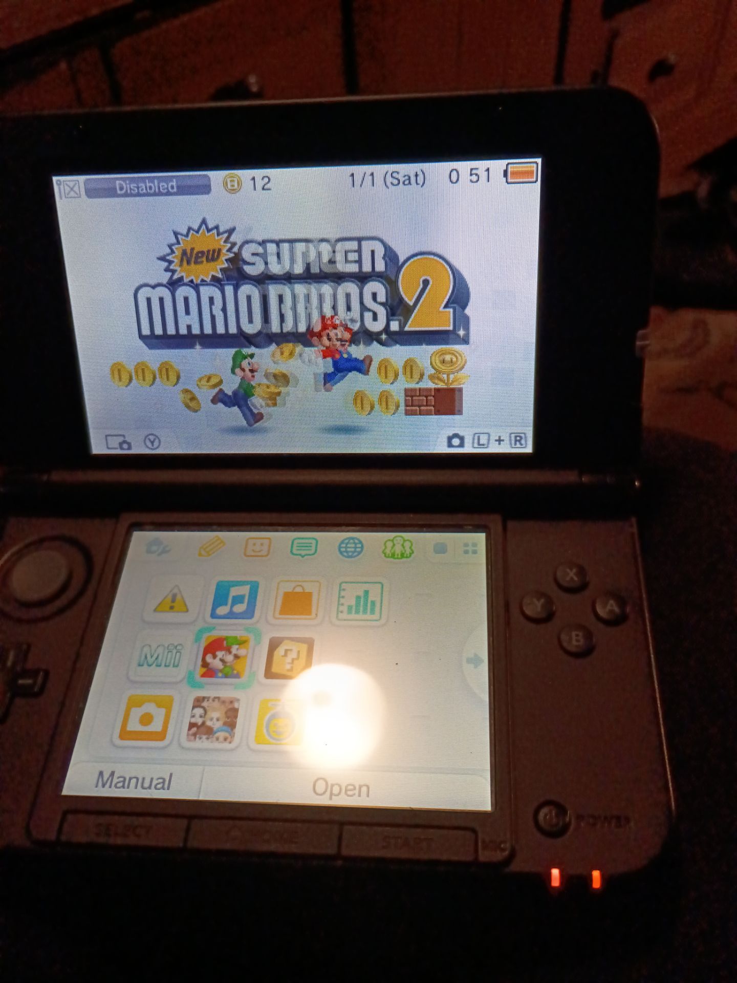 Nintendo 3 DS with mario brothers
