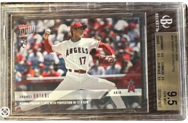 2018 Topps Now - Shohei Ohtani #53  BGS 9.5 White Pitching