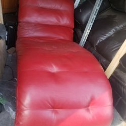 Leather-Like Chaise Lounge Sofa Thumbnail