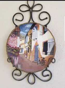 Handpainted decorative plate