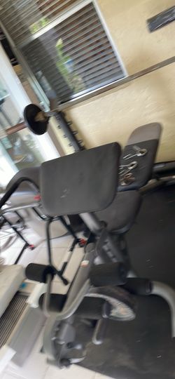 Workout Bench. With Olympic Bar (No Weights)
