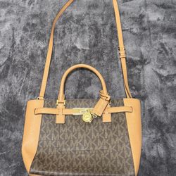 Michael Kors handbag Hamilton Traveler Tote Brown bag - read description & throw offers 