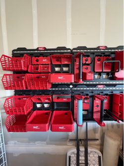 Milwaukee Packout Wall Storage System Bundle — 34 Wall Mounts + Accessories