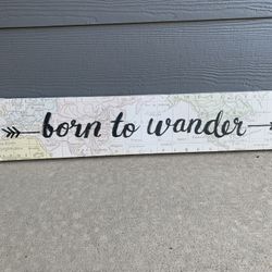 Map- Born To Wander Wall Art