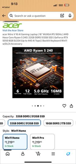 Gaming laptop