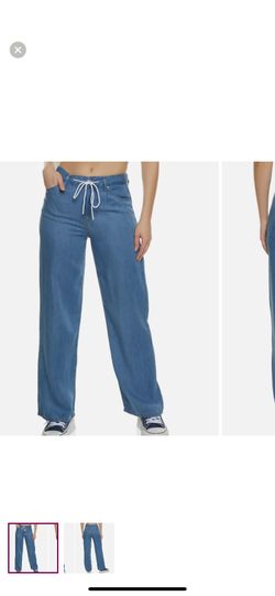 LYOCELL WIDE LEG WAX JEANS
