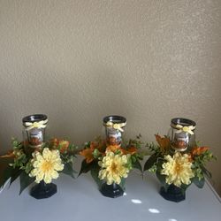 Set Of 3 Candle Holders 
