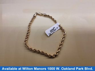 Rope Bracelet - Yellow Gold 10k (.417) 2.2 grams 7 inch