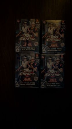 4 2025 Topps Chrome NFL Blaster Box