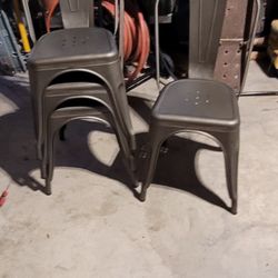 Metal Chairs-Set Of 4 Chairs