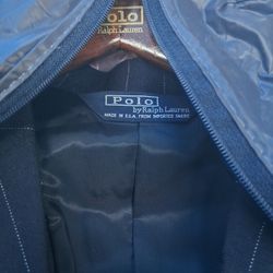 Polo Ralph Lauren Designer Suit Navy Stripe