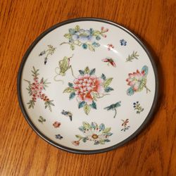 Vintage Porcelain Pewter Bowl