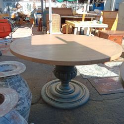 Round Pedestal Table With Distressed Feel Dining/Accent/Outdoors
 $180 OBO
