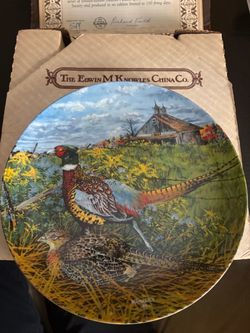 Edwin M. Knowles China Co. Pheasant Collector Plate
