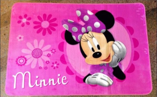 Large Disney Minnie Mouse 54"x80" Non Slip Area Rug Carpet Children Play