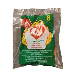 Vintage 1998 McDonald's Ty Scoop Toy Animal #8 New