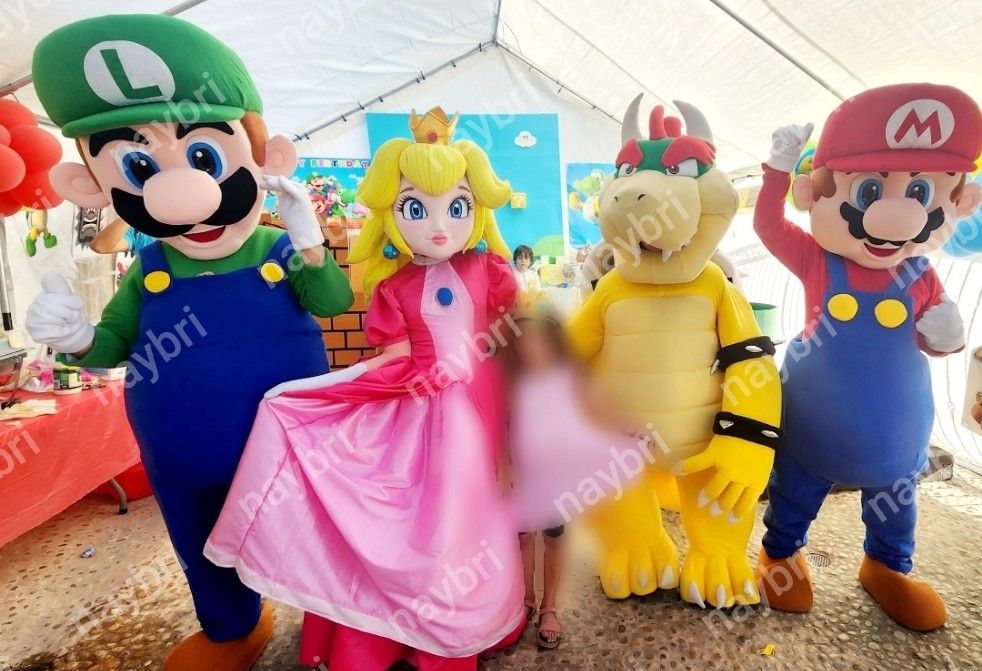 Bowser And Princess Peach Costume Mascot For Sale Or R.E..n.t