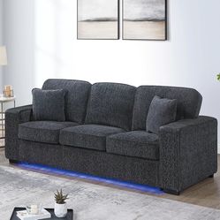 2pc Sofa + Love Seat w/ LED Lighting