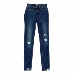 Old Navy Girls 16 Ballerina Jeggings Jeans Dark Wash Adjustable Waist Distressed