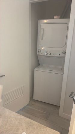 GE stackable washer and dryer