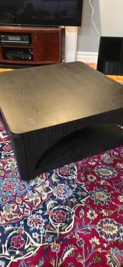 Square coffee table with wheels size 38”X 38” height 17”