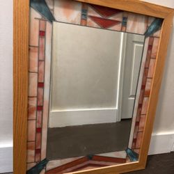 1960’s Mid Century Hand Painted Mirror