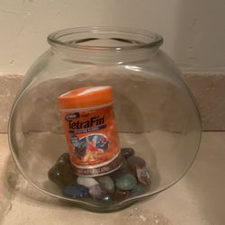 Fish Bowl And Food 