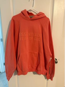 Fear of God Essentials Hoodie – Coral – Large – New with Tags