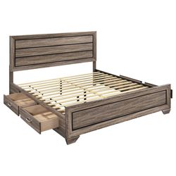 Grand Opening Sale ‼️ Storage Panel Bed Washed Taupe