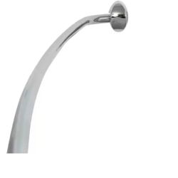 🔥Zenna Home NeverRust 44”to 72”Aluminum Adjustable Curved Shower Rod in Chrome