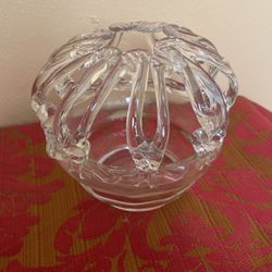 Antique art glass bride’s crown vase