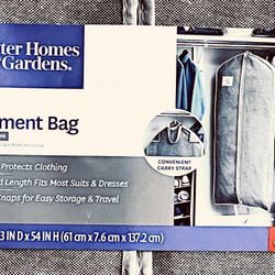 New!  Better Homes & Gardens Charleston Hanging Clothing Zippered Garment Bag