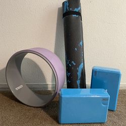 Yoga Blocks, Mat, & Back Roller