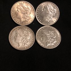 (4) Morgan Silver Dollars 