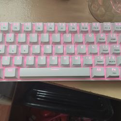 Dragonborn K630 Wired Pink Backlit 60% Mechanical Keyboard 